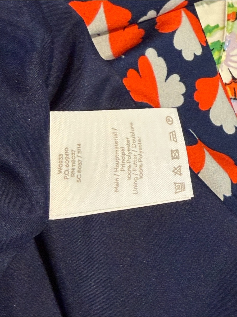 Boden Navy, Red and White Maxi Dress with Heart Print - Picture 6 of 7